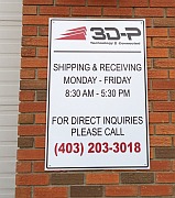 Calgary Shipping and Receiving sign